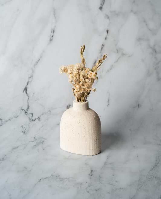 Stone Vase - White